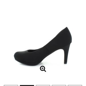 Women's Black Mid Heel Pumps - Sleek Court Shoe